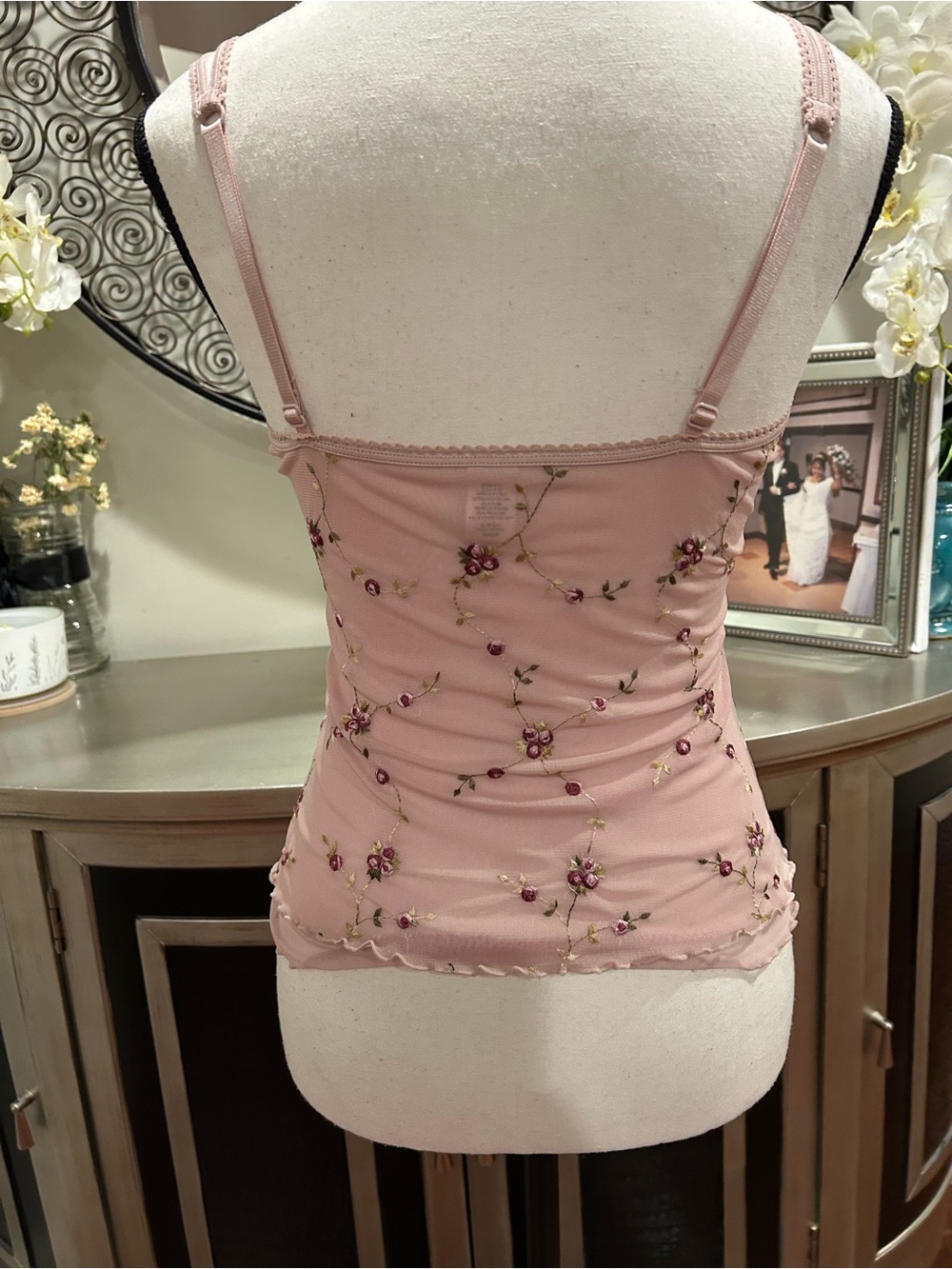 Rampage Blush Pink Lace-Edge Camisole - Picture 6 of 10